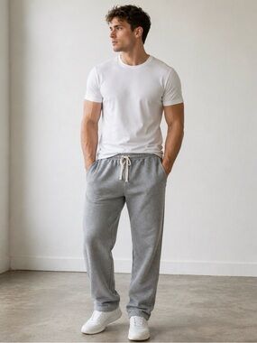 Everyday Comfort Men's Gray Fleece Joggers with Drawstring Size XXL NWOT